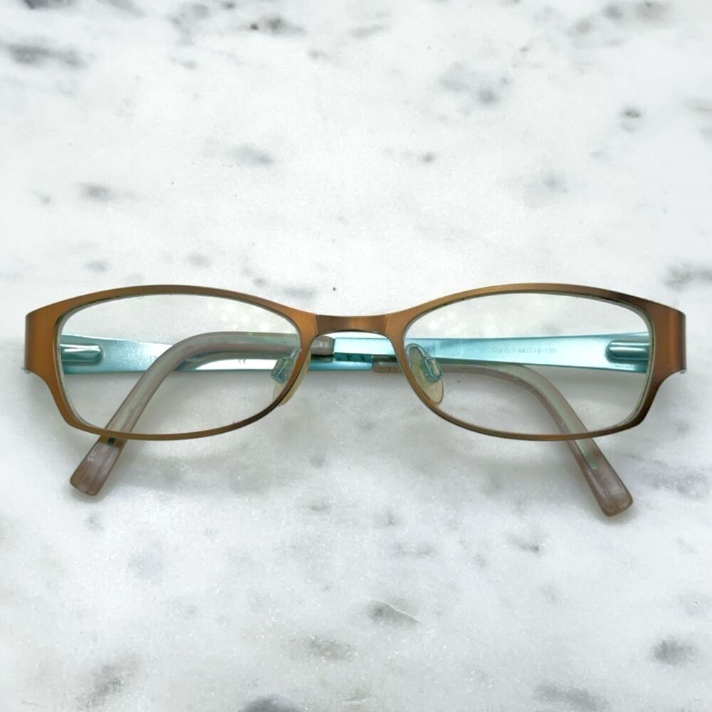SUPERFLEX SF 389 C.1 Brown Aqua Full Rim Eyeglasses Frames Only 48-18-130